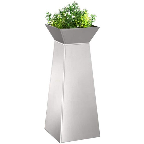  Stup saksija 2 pcs Srebrno 40 x 40 x 100 cm Slike