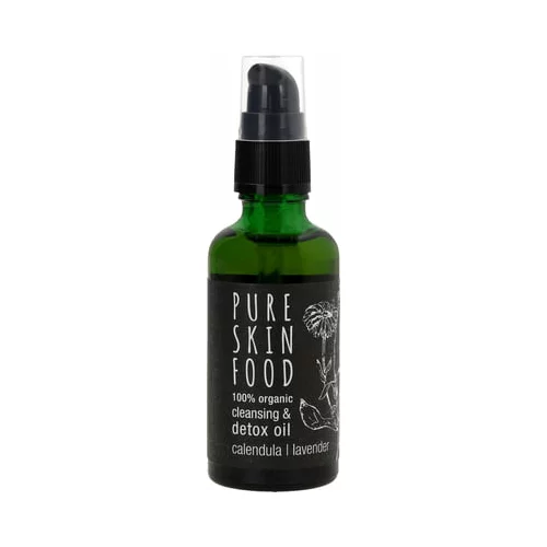 Pure Skin Food Organic Cleansing & Detox Oil, Calendula - Lavender - 50 ml