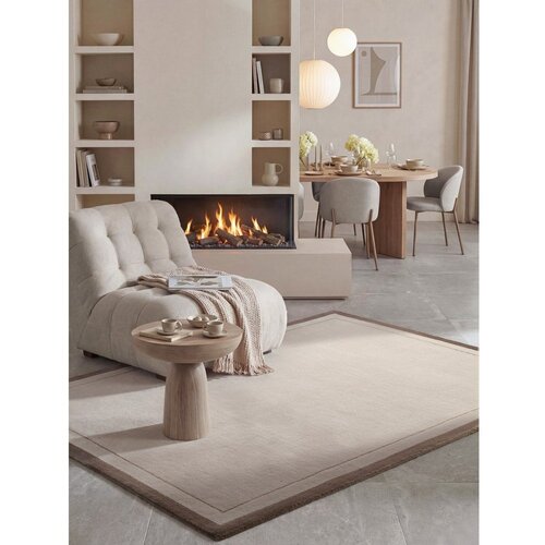 Villeroy Boch Rjava/kremno bela preproga iz me&amp;scaron;anice volne 200x290 cm Niko &amp;ndash; Slike