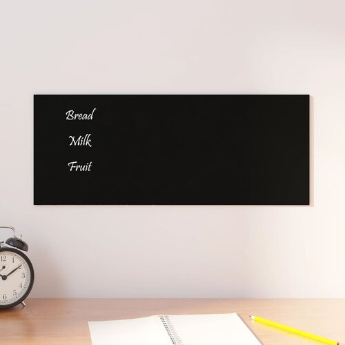 vidaXL Stenska magnetna tabla črna 50x20 cm kaljeno steklo Cene