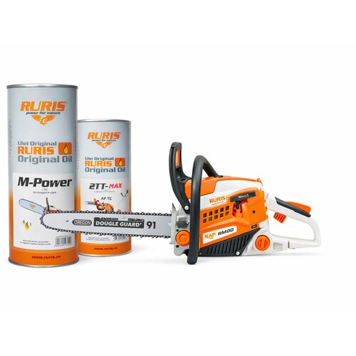 Ruris Benzinska testera RM420, 2.8KS + Dvotaktol 500ml 12-050 + Monogradno ulje Lancol M-Power, 1l Slike