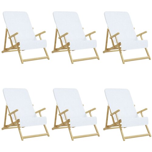  Ručnici za plažu 6 kom bijeli 60 x 135 cm od tkanine 400 GSM Slike