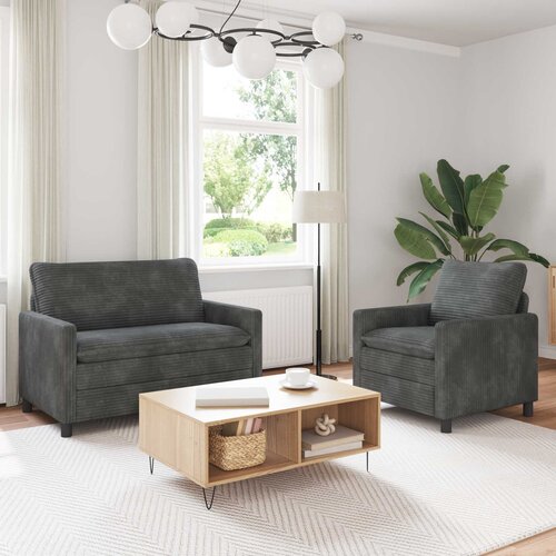 Set sofe 2 pcs Svjetlosiva Poliester Cene