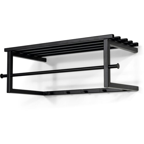 Spinder Design Crna metalna zidna vje&amp;scaron;alica s policom Marco &amp;ndash; Slike