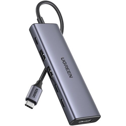 Ugreen 6-PORTNI USB-C HUB Z DISPLAYPORT 4K IN PD100W ZA PRENOSNE RAČUNALNIKE, (5000261479) Cene