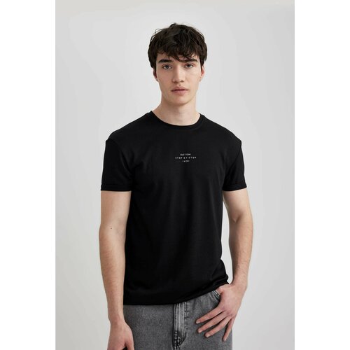 Defacto Long Muscle Fit Crew Neck Printed T-Shirt Slike