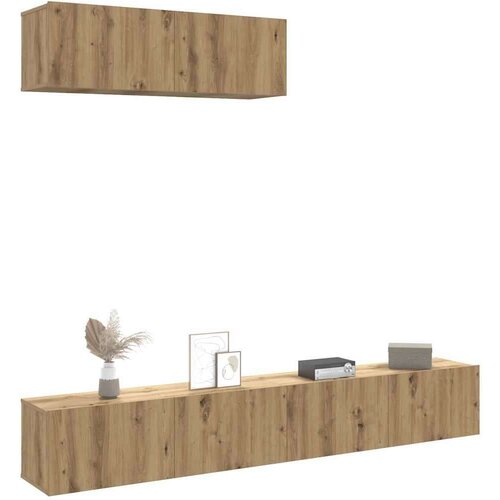  Komplet 3 kosov stenske TV omarice Artisan Oak 100x30x30 cm, (22064776) Cene