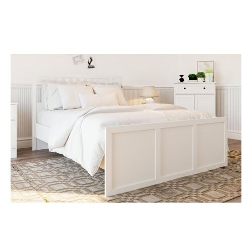 Hanah home Rb-168-04-004 Matte White Double Bedstead Slike