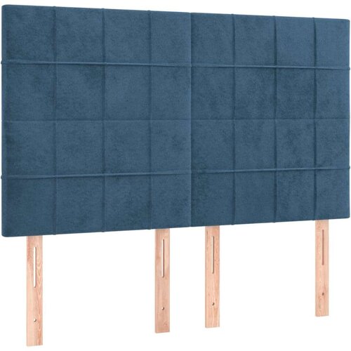  Uzglavlja 4 kom tamnoplavi 72 x 5 x 78/88 cm bar&amp;scaron;unasta Slike