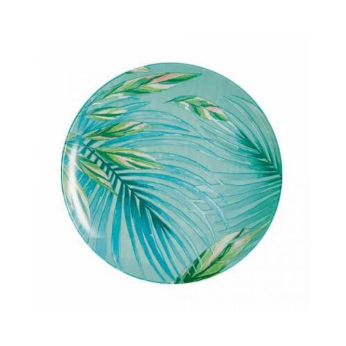 Luminarc crazifolia 26 stakleni plitki plavi tanjir Slike