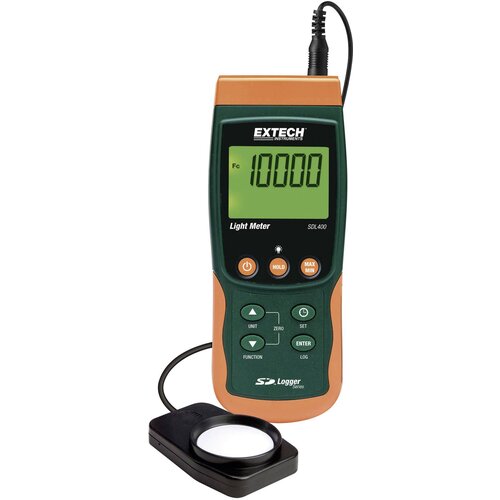 Extech SDL400 luksmeter z vgrajenim shranjevalnikom podatkov\, merilnik osvetlitve/svetilnosti z opcijsko funkcijo merjenja temperature, (20634111) Slike