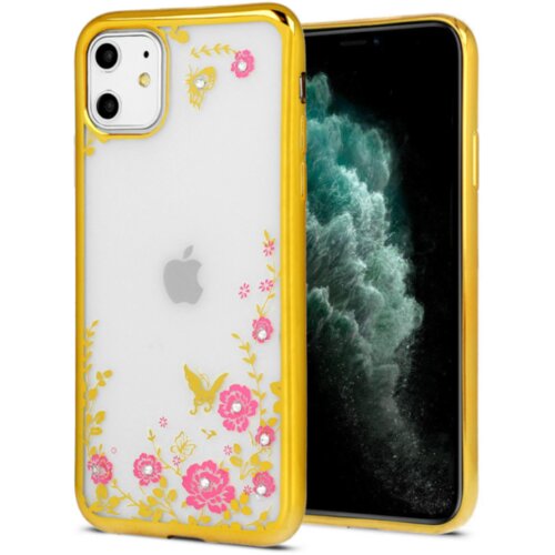  ZADNJA MASKA DIAMOND FLOWER ZA IPHONE 11 PRO ZLATNA Cene
