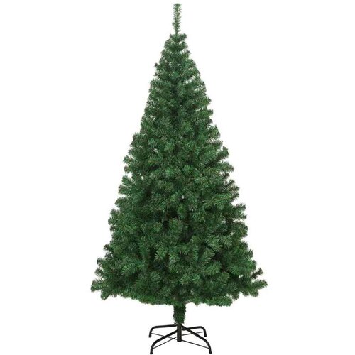 VidaXL Umjetno božićno drvce Zelena 180 cm PVC i Čelik i Plastika Slike