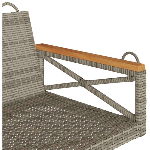 VidaXL Klupa za ljuljanje siva 109 x 62 x 40 cm od poliratana Slike