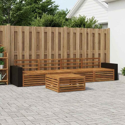  Set vanjskih sofa 5 kom. Prirodna Čvrsto drvo akacije Cijene