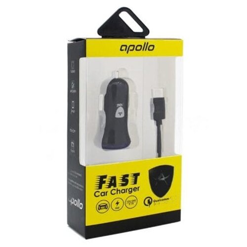  CAR CHARGER APOLLO 2IN1 QUALCOM 3.0 TYPE C Slike