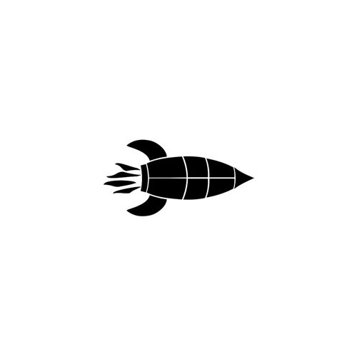  Samolepilna &amp;scaron;ablona &amp;quot;Raketa&amp;quot; 7 x 10 cm Slike