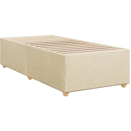 vidaXL Posteljni okvir krem 100x200 cm blago, (21292291) Cene