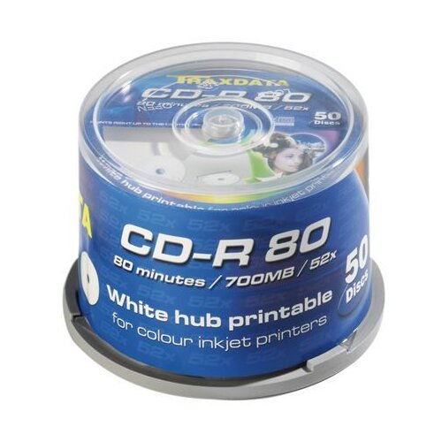  OPTIČKI MEDIJ CD-R CAKE 50 WHITE FULL PRINTABLE Slike