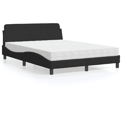 Krevet s madracem Dover crni 140x200 cm baršunasti Cene
