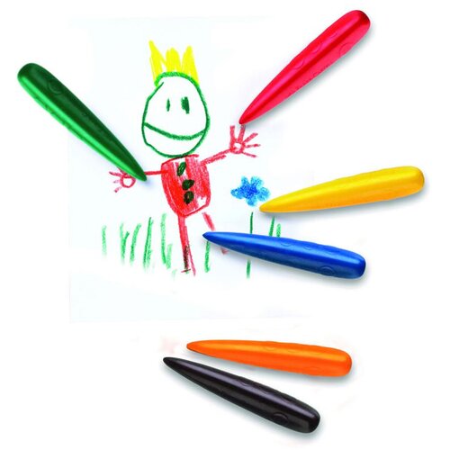 Faber-Castell Vo&amp;scaron;čene barvice Faber-Castell 4+, 6 kosov Slike