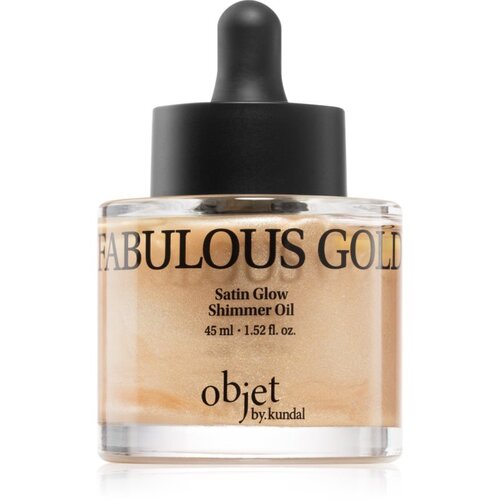 KUNDAL Objet Satin Glow Shimmer Oil ble&amp;scaron;čeče olje z vlažilnim učinkom odtenek Fabulous Gold 45 ml Slike