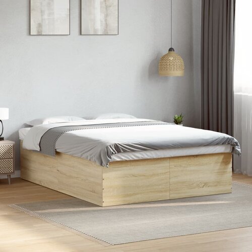 Furnova Posteljni okvir sonoma hrast 150x200 cm inženirski les, (21944262) Slike