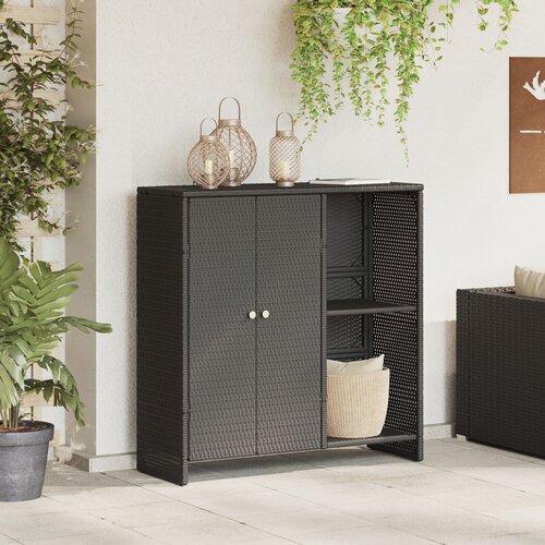 vidaXL Crni Skladišni ormar 100x36x102 cm Ratan Cijene