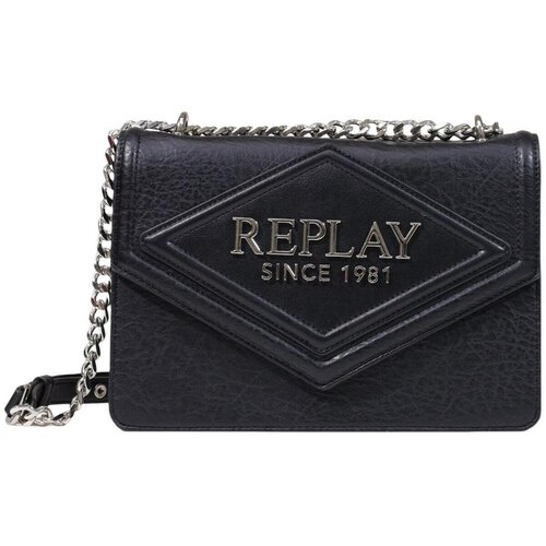 Replay Torbe HAMMERED SYNTHETIC+ PLAIN SYNTHETIC FW01CL.000.A7243S Črna Slike