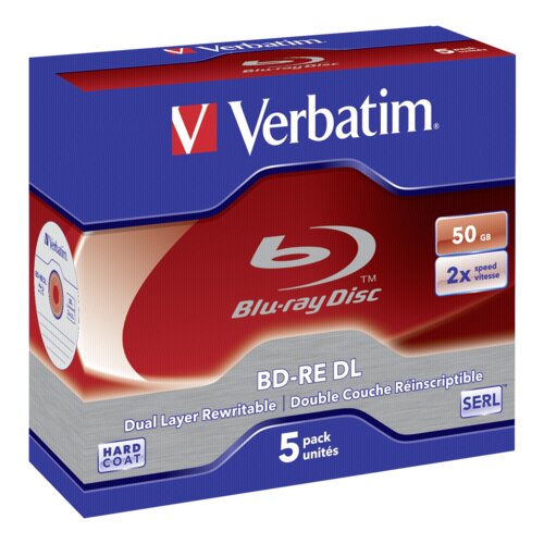 Verbatim 1x5 BD-RE Blu-Ray 50GB 2x Speed, White Blue Surface JC Cijene