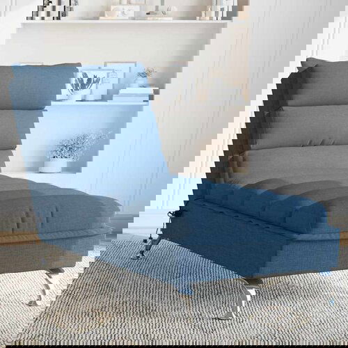 vidaXL Masažni počivalnik z blazinami modro blago Cene