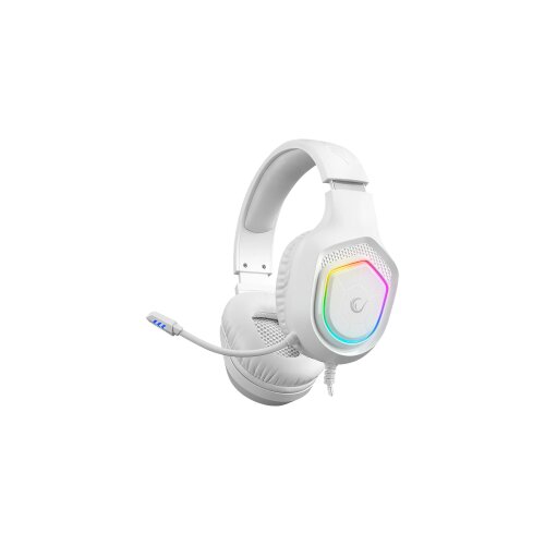  Slušalice sa mikrofonom gaming RAMPAGE RM-K90 VECTOR white, RGB LED, Type-C Cene