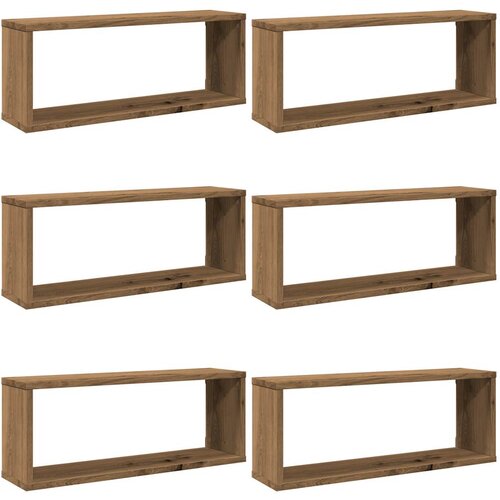Maison Chic Stenske kockaste Police - Viseča polica 6 kosov artisan hrast 60x15x23 cm, (21758769) Slike