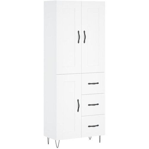 Maison Chic Visoka omara - Komoda - Predalnik bela 69,5x34x180 cm inženirski les, (21720349) Cene