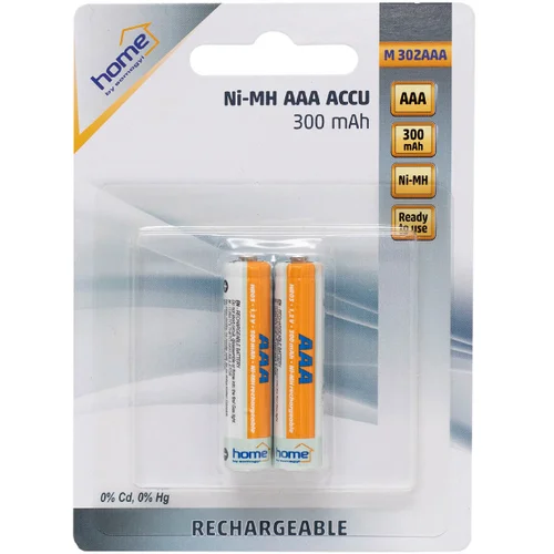 Home Baterija punjiva AAA, NiMh, 300mAh, blister 2 kom - M 302AAA