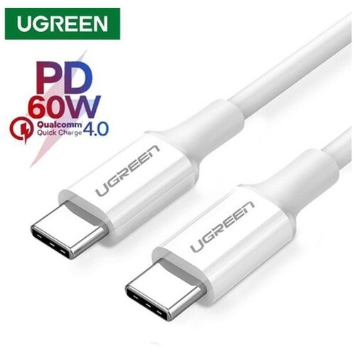 Ugreen - Podatkovni kabel (60520) - USB-C na Type-C PD60W 3A 2m - bijeli Slike