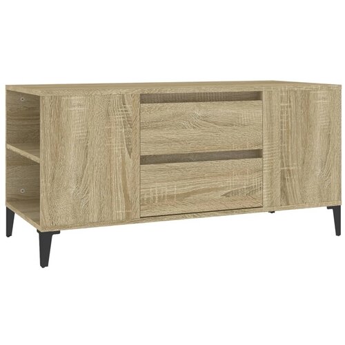 Maison Chic TV omarica - TV stojalo - Televizijska omarica sonoma hrast 102x44,5x50 cm inženirski les, (21700699) Slike