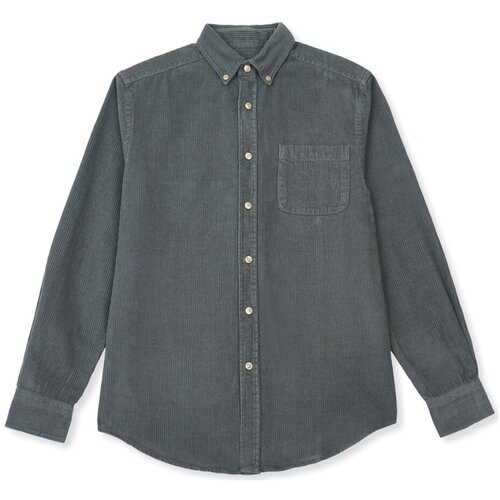Portuguese Flannel Srajce z dolgimi rokavi Lobo Shirt - Antracite Siva Slike