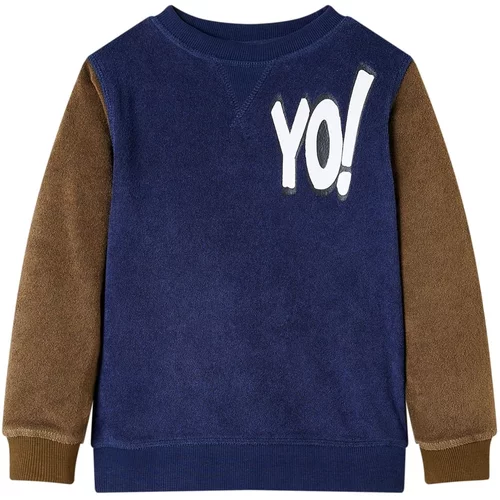 vidaXL Otroški pulover mornarsko moder 92