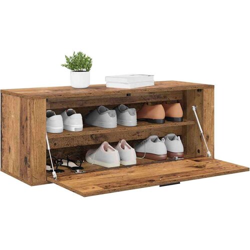 vidaXL Ormar za cipele Staro drvo 100 x 35 x 38 cm Konstruirano drvo Cijene