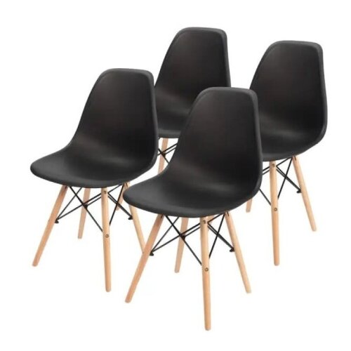  Aurora 25-KS006SET Set plastičnih trpezarijskih stolica 4 kom crna Cene