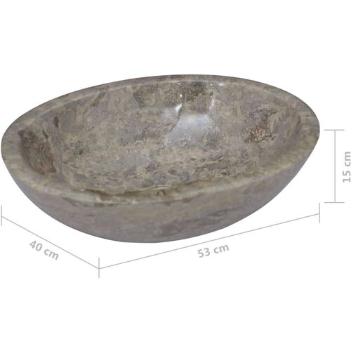VidaXL Umivaonik sivi 53 x 40 x 15 cm mramorni Slike