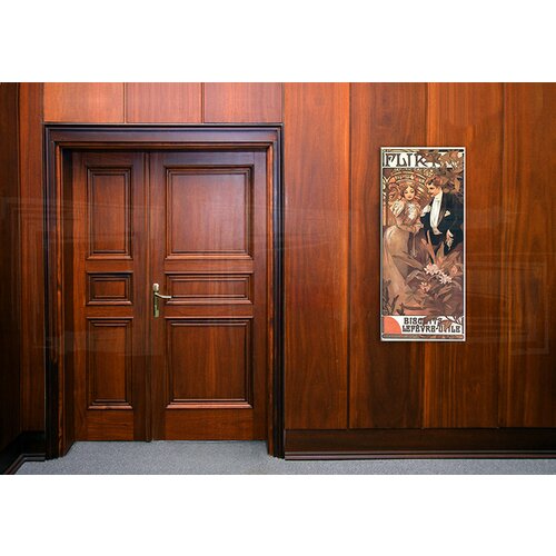  Slika na platnu flirt &amp;ndash; alfons mucha (reprodukcija 70x30 cm) Slike