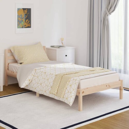 The Living Store Posteljni okvir iz trdne borovine 90x200 cm - Posteljni Okvir, (21523760) Slike
