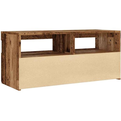 VidaXL TV ormarić LED boja staro drvo 90x35x40 cm konstruirano drvo Slike