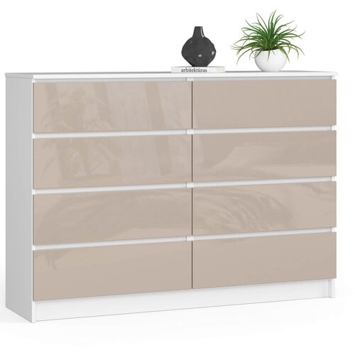 AKORD KOMODA K140 8SZ CLP CAPPUCCINO GLOSS, (21703007) Slike