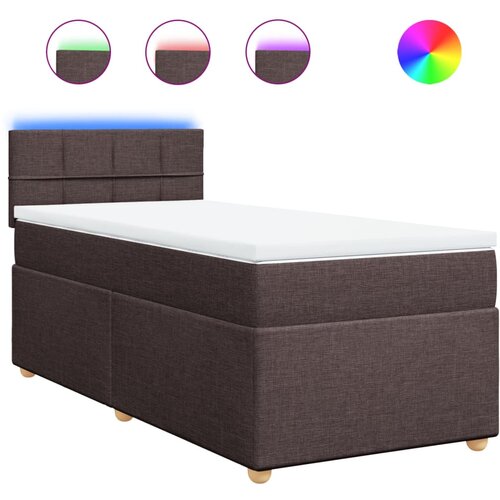 Maison Chic Box spring postelja - Vzmetna postelja z vzmetnico temno rjava 100x200 cm blago SL10268, (21904340) Cene