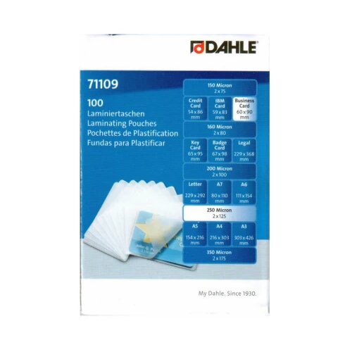 Dahle Folija za plastifikaciju 60x90mm 125 mic, 1/100 14LFD273 Slike