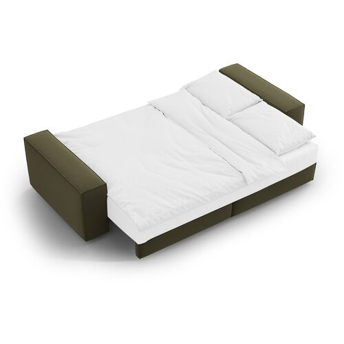 Micadoni Zelena sklopiva sofa od boucl&amp;eacute; tkanine 247 cm Jodie &amp;ndash; Home Slike