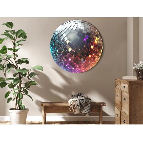  Okrugla slika - Silver disco ball 60x60 Cijene
